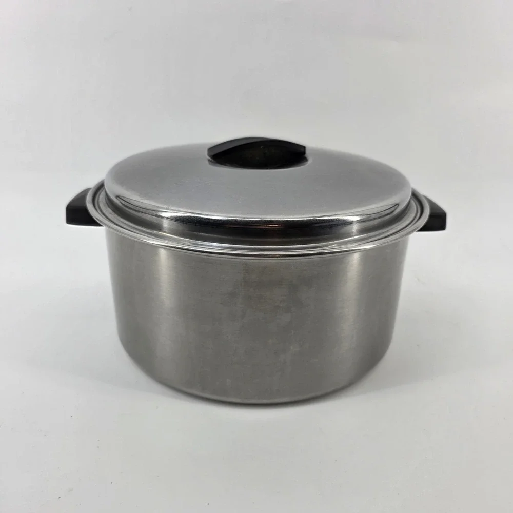 Flint Ware by Ecko Dutch Oven 6Qt Stock Pot Stainless Steel With Lid Vintage